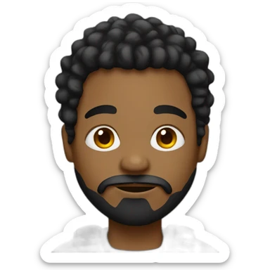 black man with dreads and a mustachee with goatee sticker