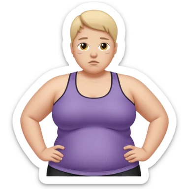 fat person gym sticker