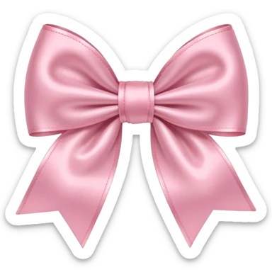 Cute pastel pink bow sticker