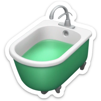 un baño ´publico plástico  portátil color  verde sticker