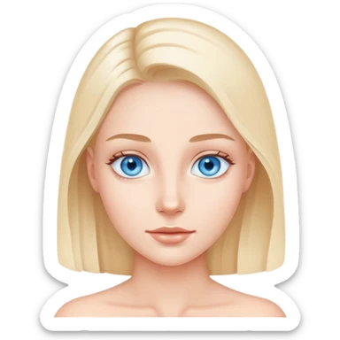 Skin care, blue eyes  sticker