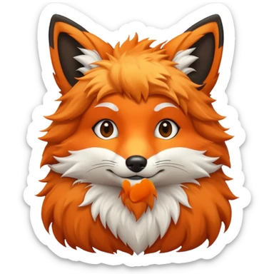 A black panther but it is a orange colored fox sticker