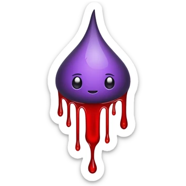 Black lavender with blood drips sticker
