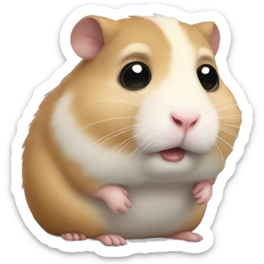 Sad hamster sticker