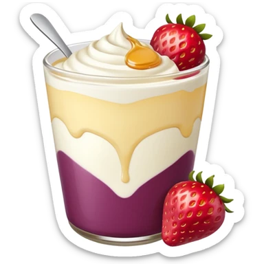 yogurt griego con frutas sticker
