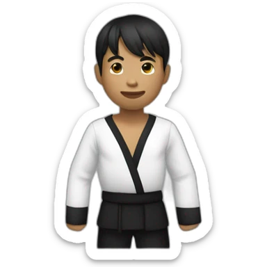 Qwan ki do tenue noir sticker