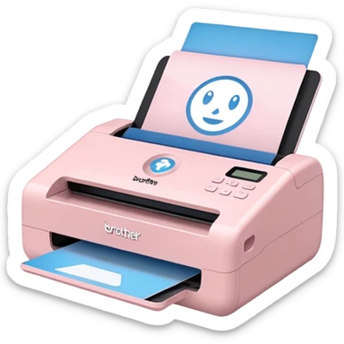 Light Pale Pink  Brother Scanners sticker