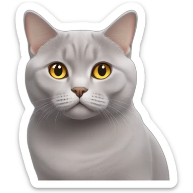 lilac british shorthair golden eyes sticker