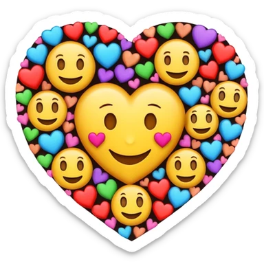 Susunkan aku emoji menjadi sebuah gambar love sticker