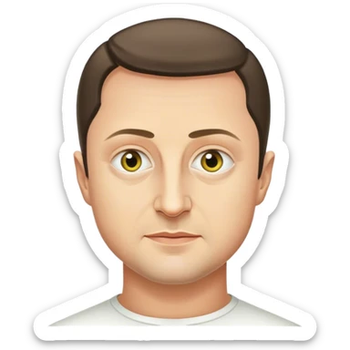 Photorealistic Vladimir Zelensky sticker