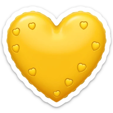 yellow heart with a dotted border sticker