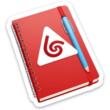 cuaderno rojo que diga algebra sticker