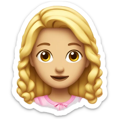 Girl emoji with a 🎀 sticker