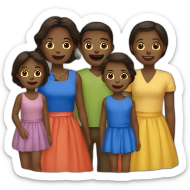 Famille congolaise haïtienne  sticker