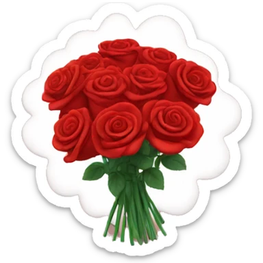 Red Roses bouquet sticker