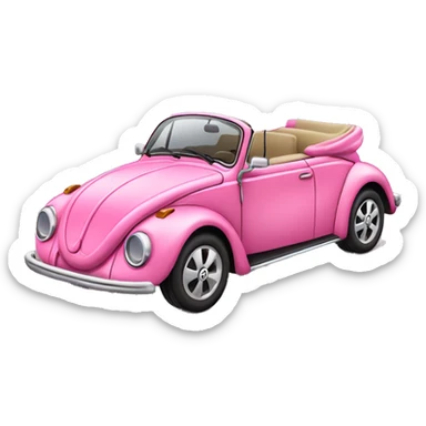 pink Volkswagen slug bug ￼ sticker