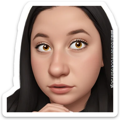 realistic portrait of girl sticker