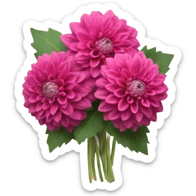Dahlia bouquet sticker