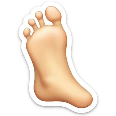 A bare foot with a thumb as a big toe sticker