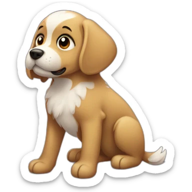 Perro con alas sticker