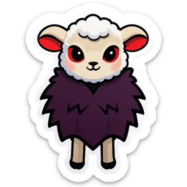 Vampire lamb sticker