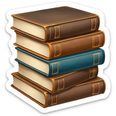 pile of stacked books sticker