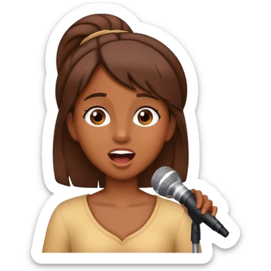 A girl singing  sticker