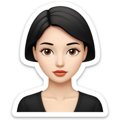 Fashion Black&White woman sticker