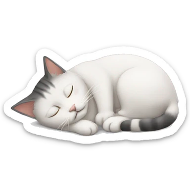 Sleeping cat sticker