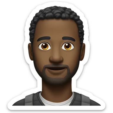 realistic portrait of a man sticker