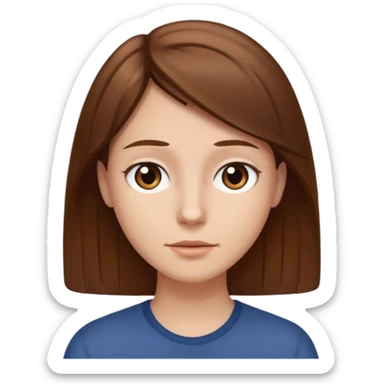 brown hair tall skin color wight sticker