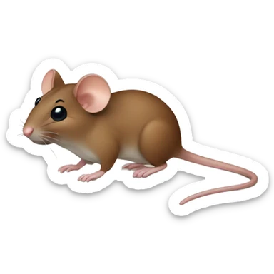 brown mouse sticker