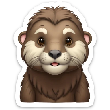 a mommoth emoji mixed with an otter emoji sticker