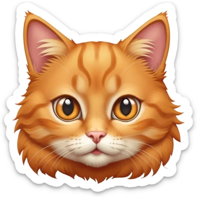 Cute orange tabby cat with big expressive eyes sticker