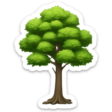 tall tree, realistic style sticker