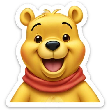 happy winnie the pooh  sticker