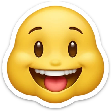 emoji biting its lip and drooling sticker