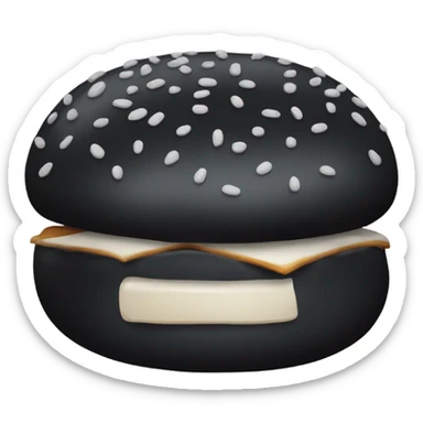 Black bun sticker