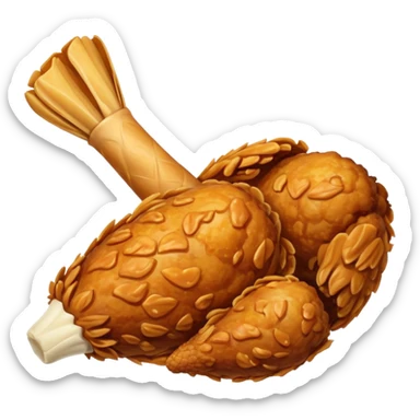 fried chicken drumstick sticker