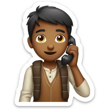 Indian BOY CALLING PHONE sticker