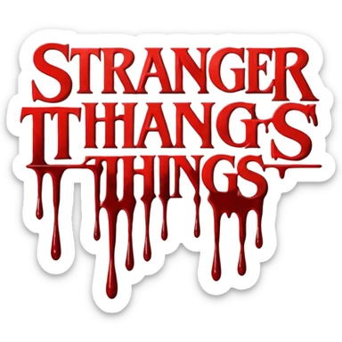 Stranger things logo sticker