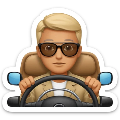 conduciendo sticker