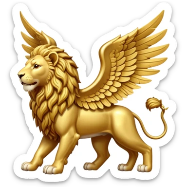 Winged lion sticker