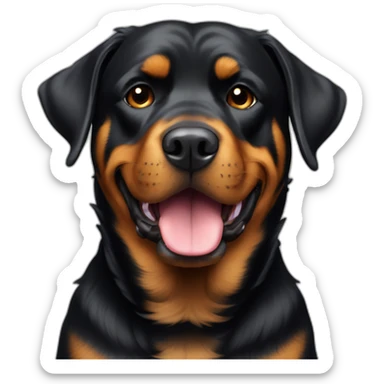 Rottweiller and golden sticker