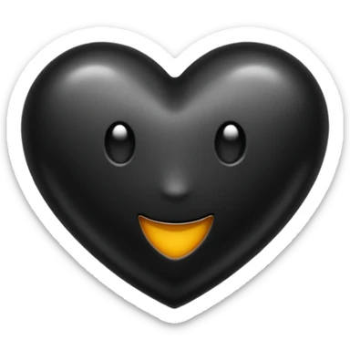 Coeur noir sticker