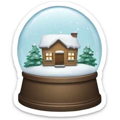Snow globe sticker