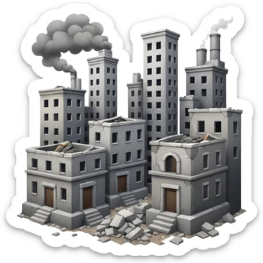 City being destroyed sticker