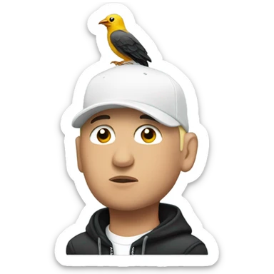 Eminem with a bird sticker