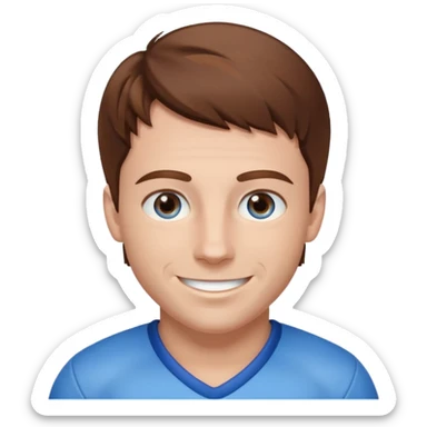  patriots player number 10 brown hair pale blue eyes sticker