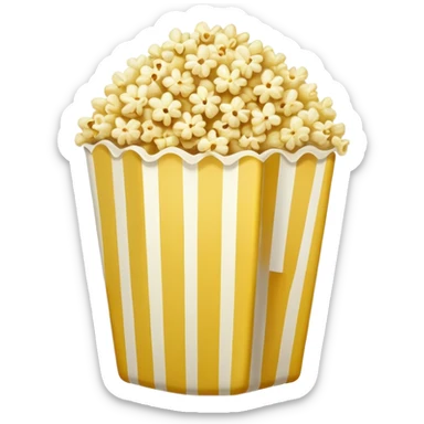 Popcorn in pale olive sticker